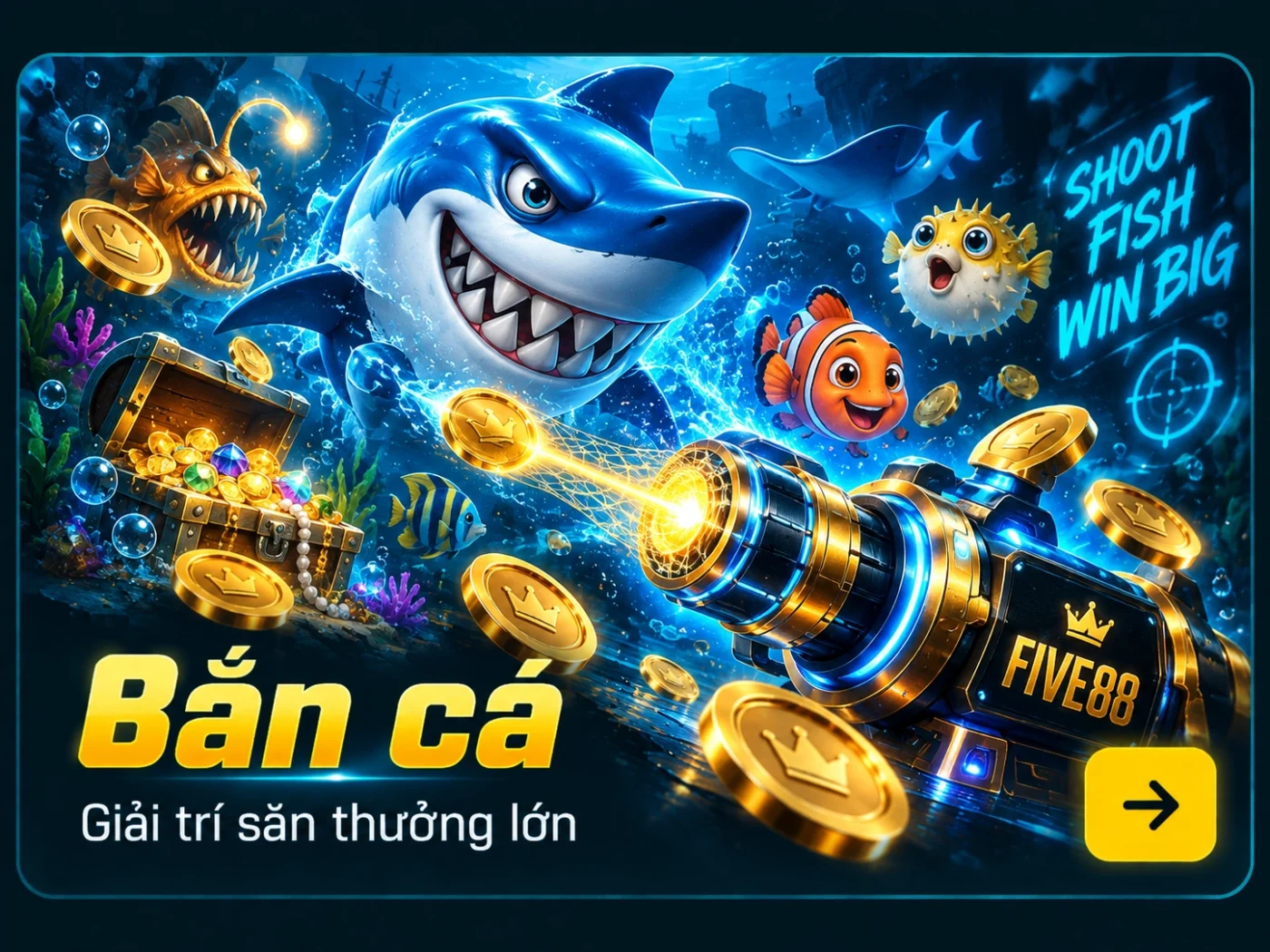 Bắn cá Five88 - game bắn cá giải trí